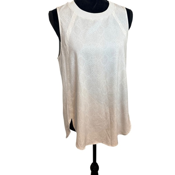 Athleta | White / Tan | Zephyr Print Tank Top | Sz M - Picture 3 of 11